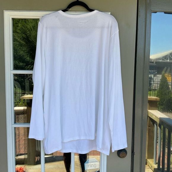 Ava & Viv NWT White Long Sleeve Blouse Shirt Size 4X - Picture 5 of 6